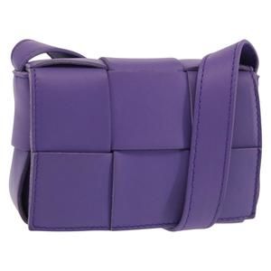 BOTTEGA VENETA MAXI INTRECCIATO Candy Cassette Bag Leather Purple Auth BA5953